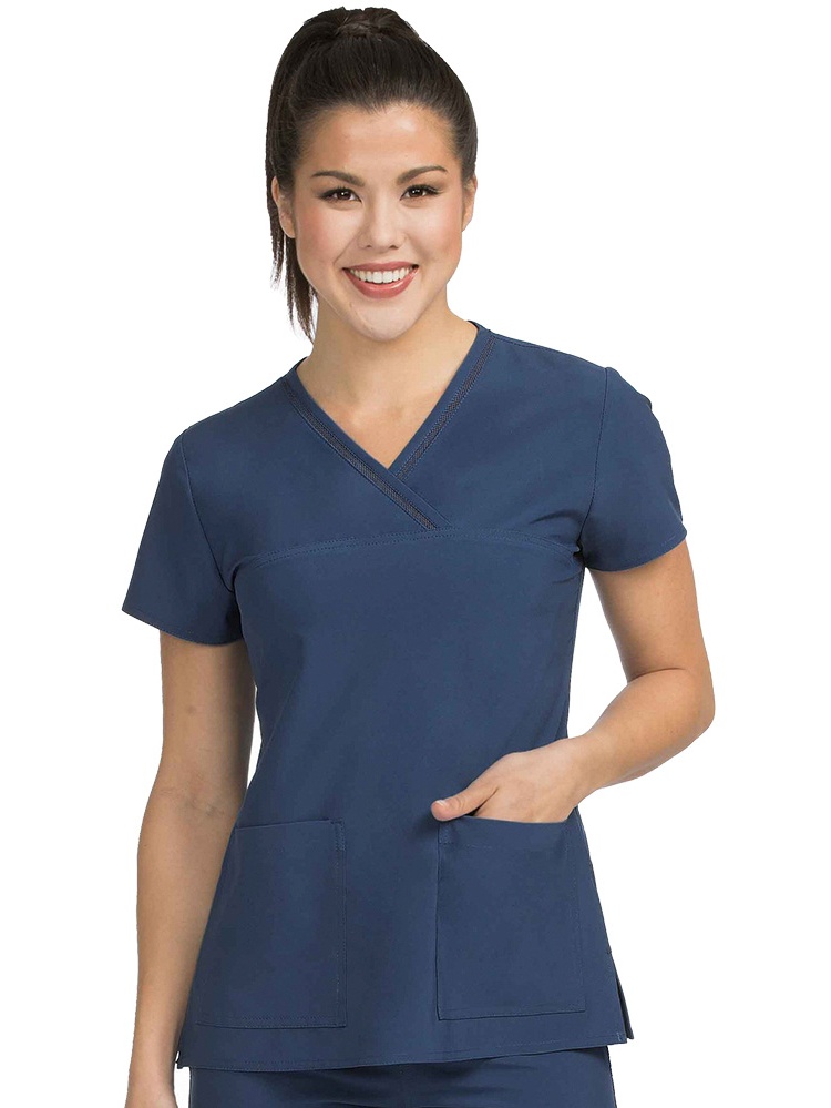 Activate by Med Couture Women's 8532 Mesh Fluid Scrub Top -NEW-FREE SHIP