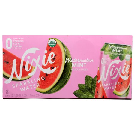 (3 Pack) Nixie Sparkling Water Watermelon Mint, 12 Fl Oz