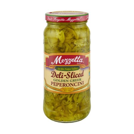 (6 Pack) Mezzetta Deli-Sliced Golden Greek Peperoncini, 16 Oz