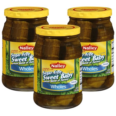 (3 Pack) NalleyÃÂ®Sweet Baby Wholes Sugar-Free 16 Fl Oz Jar
