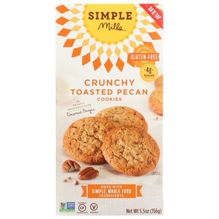 (6 Pack) Simple Mills Toasted Pecan Crunchy Cookies, 5.5 Oz.