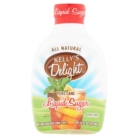 Kelly's Delight Pure Cane Liquid Sugar, 16 Fl Oz (3 Pack)