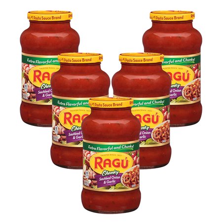(5 Pack) RagÃÂº Chunky SautÃÂ©ed Onion & Garlic Pasta Sauce 24 Oz.