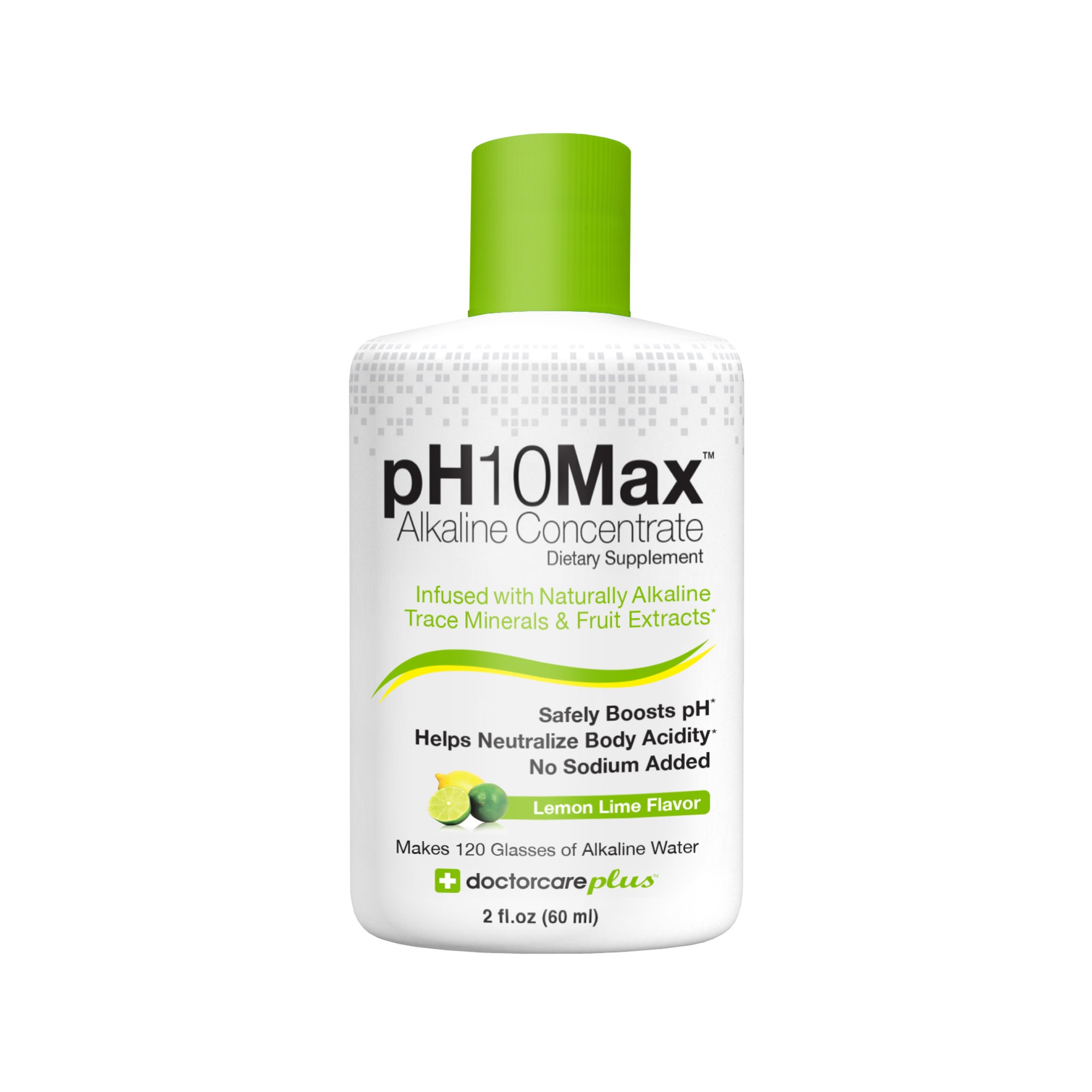 DoctorCare Plus PH Alkaline Water Drops, 2 Ounces,Lemon Lime