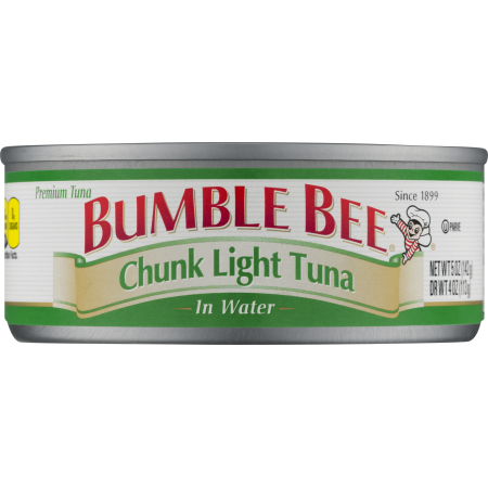 (10 Pack) Bumble Bee Chunk Light Tuna in Water, 5 Oz Can