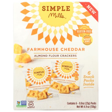 (6 Pack) SIMPLE MILLS FARMHOUSE CHEDDAR, 4.9 OZ