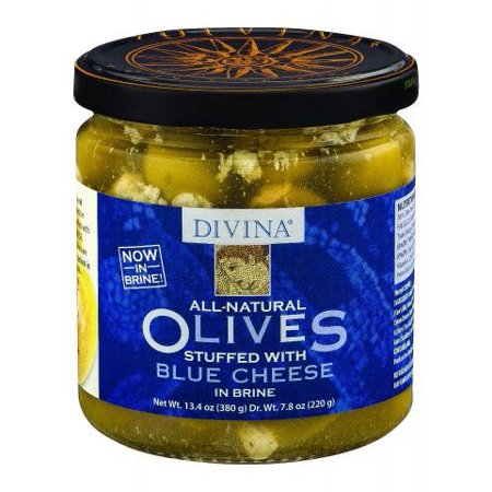 (36 Pack) DIVINA, OLIVES, STUFFED with BLUE CHEESE, 13.4 OZ.