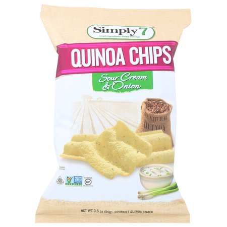 (12 Pack) SIMPLY7 QUINOA CHIPS, SOUR CREAM and ONION, 3.5 OZ.