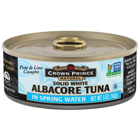 (12 Pack) Crown Prince Natural Solid White Albacore Tuna in Spring Water, 5 Oz.