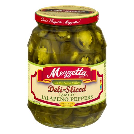 (6 Pack) Mezzetta Deli-Sliced Tamed JalapeÃÂ±o Peppers, 32 Oz