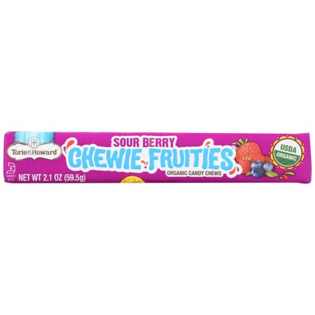 (18 Pack) TORIE and HOWARD SOUR CHEWIE FRUITIES STICK PACKS, SOUR BERRY, 2.1 OZ