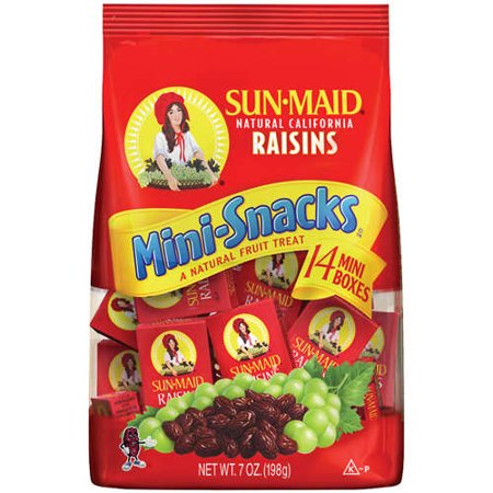 (4 Pack) Sun Diamond Growers Sun Maid Mini-Snacks Raisins, 14 Ea