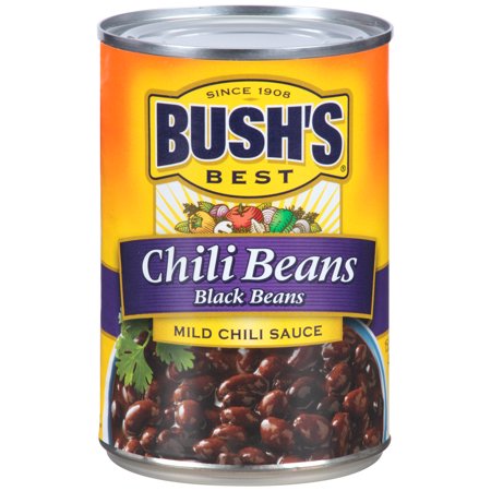 (6 Pack) Bush's Best Black Beans in a Mild Chili Sauce, 15.5 Oz