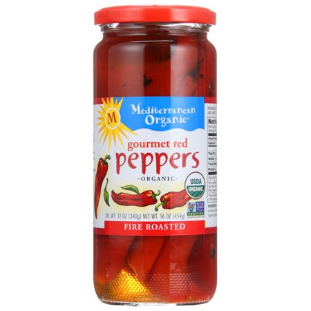 (12 Pack) Mediterranean Organic'S Red Roasted Peppers, 16 Oz.