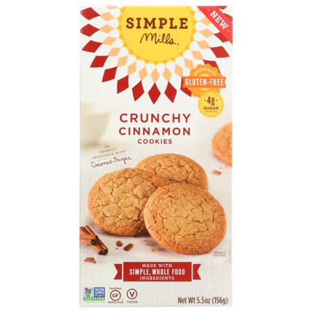 (6 Pack) SIMPLE MILLS CINNAMON CRUNCHY COOKIES, 5.5 OZ.