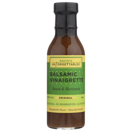 (6 Pack) DAVID'S UNFORGETTABLES BALSAMIC VINAIGRETTE, ORIGINAL, 12 FL. OZ.