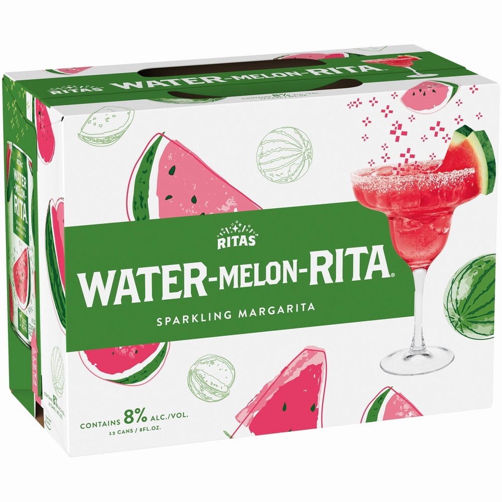RITAS Water-Melon-Rita Sparkling Margarita - 12pk/12 Fl Oz Cans