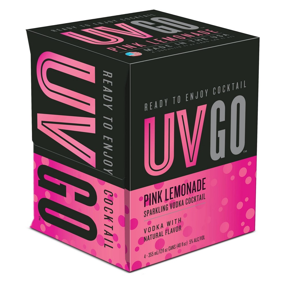 UVGO Pink Lemonade Sparkling Vodka Cocktail - 12 Fl Oz Can