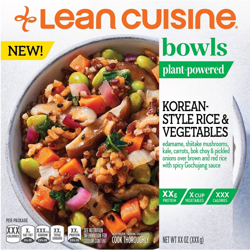KOREAN STYLE RICE & VEGETABLES EDAMAME, SHIITAKE MUSHROOMS, KALE, CARROTS, BOK CHOY AND PICKLED ONIONS OVER BROWN & RED RICE WITH SPICY GOCHUJANG SAUCE PLANT POWERED BOWLS, KOREAN STYLE RICE & VEGETABLES