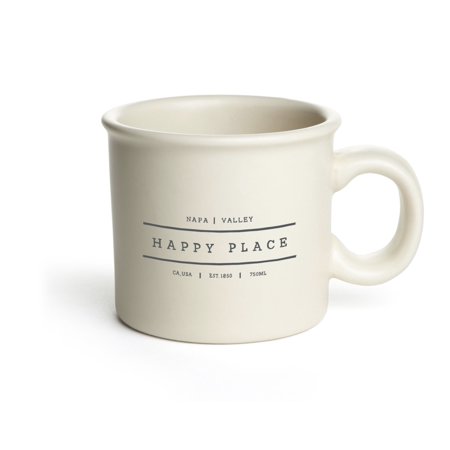 Distributed 9585 Chunky Mug Happy Place Napa, Off White