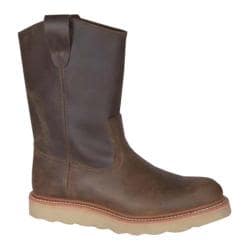 Golden Retriever Men's Brown Buffalo Leather Crazy Horse Pull-on Wedge Boots