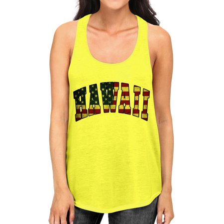 Junior S Hawaii USA Flag B1556 PLY Mint Racerback Tank Top Large Mint