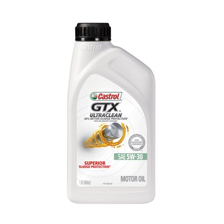 (6 Pack) Castrol GTX ULTRACLEAN 5W-30 Motor Oil, 1 QT.