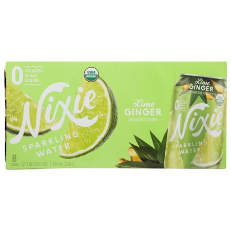 (3 Pack) Nixie Sparkling Water Lime Ginger, 12 Fl Oz