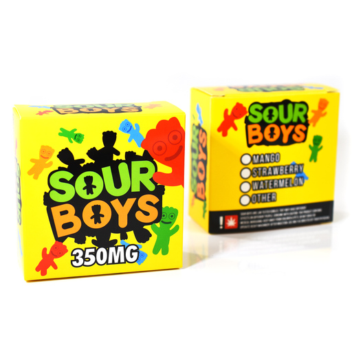 EMPTY Sour Boys Display Boxes Retail Packaging for Stores 3 X 3