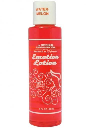 Emotion Lotion Flavored Water Based Warming Lotion Watermelon 4 Ounce-(Package of 4)