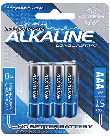 Gift Set of Doc Johnson Alkaline Batteries - Aaa 4 Pack and a Bottle of ID Glide 4.4 Oz Flip Cap Bottle