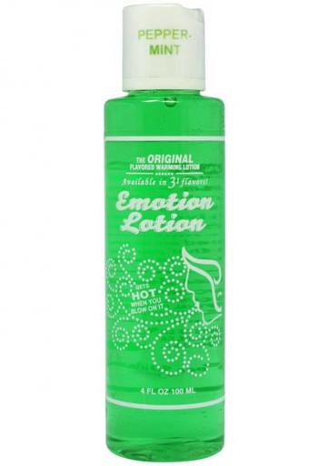 Emotion Lotion Flavored Water Based Warming Lotion Peppermint 4 Ounce-(Package of 2)