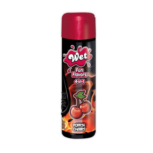 Bundle Package of Wet Fun Flavors Cherry 4.1oz and Swiss Navy Water Based Lubricant 5ml Foil