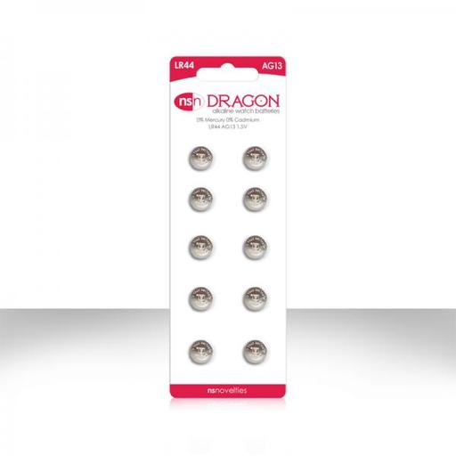 Gift Set of Dragon Alkaline Batteries LR44/AG13 10 Pack and a Bottle of ID Glide 4.4 Oz Flip Cap Bottle