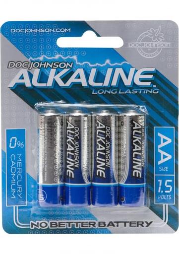 Gift Set of Doc Johnson Alkaline Batteries AA 4 Pack and a Bottle of Astroglide 2.5 Oz