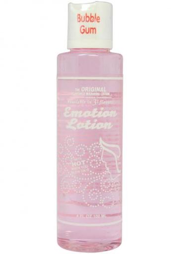 Emotion Lotion Flavored Water Based Warming Lotion Bubble Gum 4 Ounce Package of 3 - All