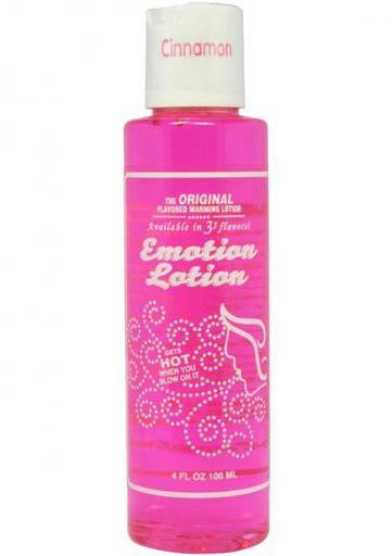 Emotion Lotion Flavored Water Based Warming Lotion Cinnamon 4 Ounce Package of 3 - All