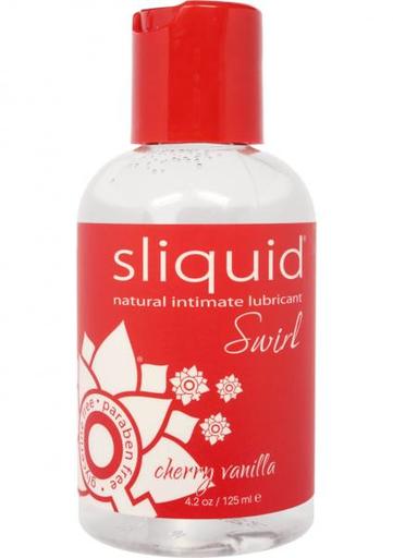 Gift Set of Sliquid Swirl Flavored Water Based Lubricant Cherry Vanilla 4.2 Ounce and a Bottle of Astroglide 2.5 Oz