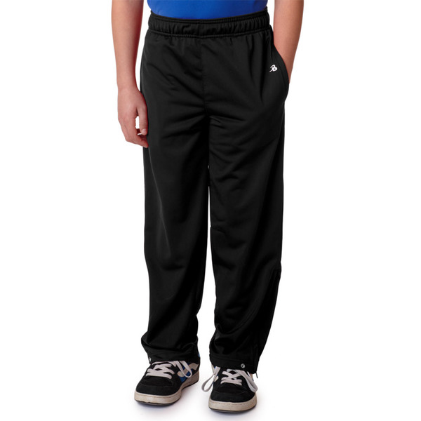 Badger Youth Brush Tricot Warm-up Pants Black