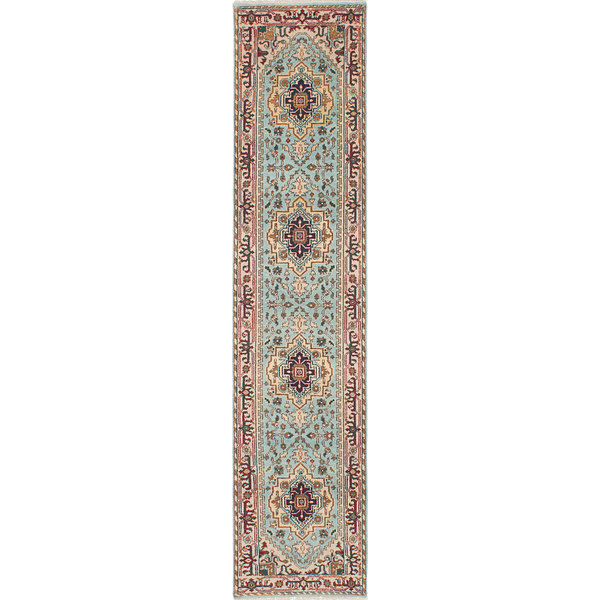 ECarpetGallery Serapi Heritage Blue Hand-knotted Wool Rug - 2'7 X 11'10