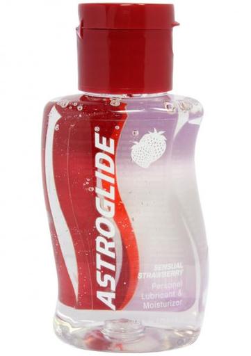 Gift Set of Astroglide Sensual Strawberry Flavored Water Based Lubricant 2.5 Ounce and a Bottle of Astroglide 2.5 Oz
