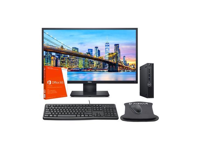 Dell Optiplex 3070 Micro PC Desktop Bundle with Dell E2420H Monitor, Office 365, Keyboard, Mouse, and Mouse Pad, I3-9100T 3.1GHz CPU, 8GB RAM.