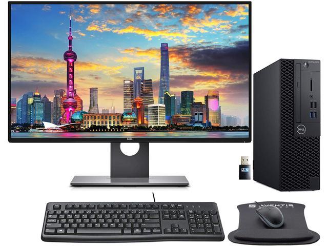 Dell Optiplex 3070 SFF Desktop Bundle with Dell P2719H 27 Inch Monitor, Keyboard, Mouse, Mouse Pad, WiFi, Intel Core I3-9100, 32GB DDR4, 1TB NVMe.