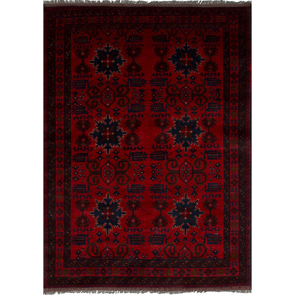 Ecarpetgallery Finest Khal Mohammadi Red  Wool Rug (4'10 X 7'0)