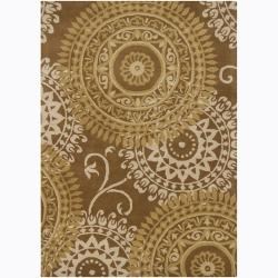 Artist's Loom Hand-tufted Contemporary Abstract Wool Rug (5'x7')