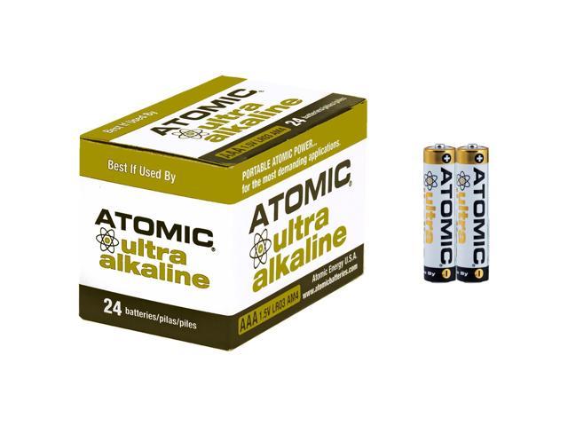 Atomic AAA 1.5V LR03 AM4 Ultra Alkaline High Performance Batteries (24 Total)