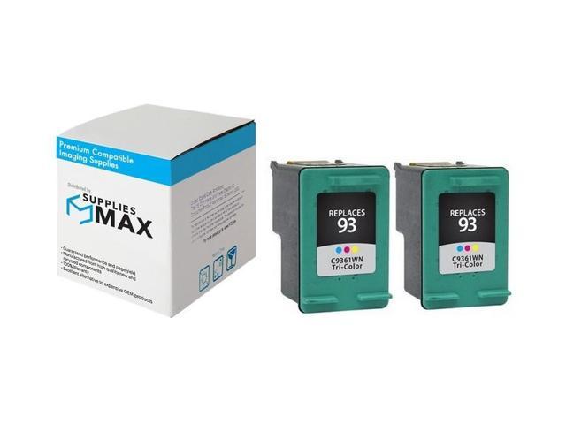SuppliesMAX Compatible Replacement for HP DeskJet 5420/5440/5443/D4145/D4169/PSC-1507/1510 Tri-Color Inkjet (2/PK-220 Page Yield) (NO. 93).