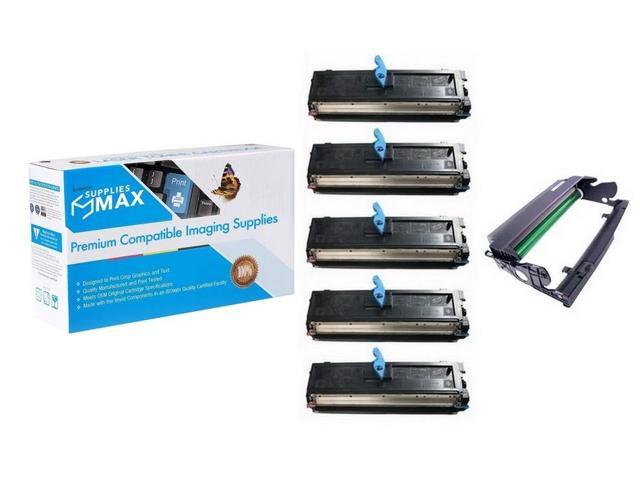 SuppliesMAX Compatible Replacement for Dell 1125MFP Drum/Toner Value Combo Pack (1-Drum Unit/5-Toners) (310-9318 5PK/310-9320VB)