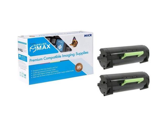 SuppliesMAX Compatible MICR Replacement for Dell B5460DN/B5465DNF High Yield Toner Cartridge (2/PK-25000 Page Yield) (331-9797 2PK)