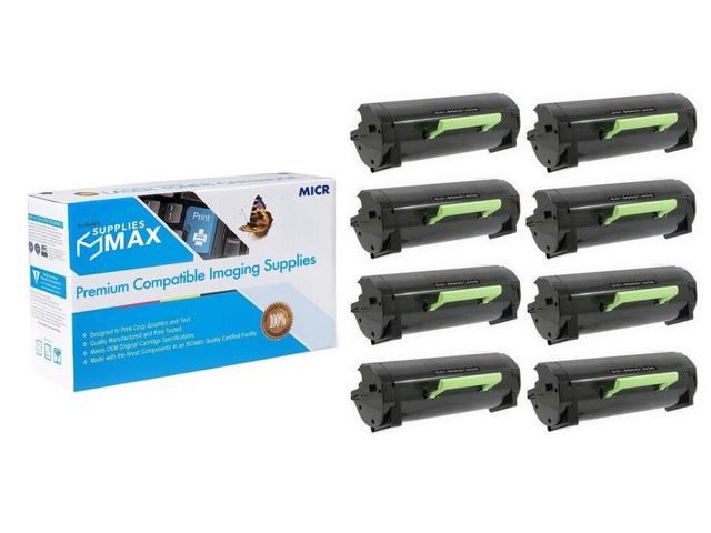 SuppliesMAX Compatible MICR Replacement for Dell B5460DN/B5465DNF High Yield Toner Cartridge (8/PK-25000 Page Yield) (331-9797 8PK)